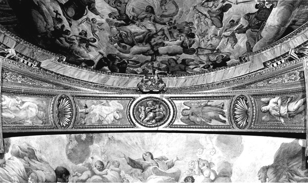 Carit&agrave; tra Arcangeli (dipinto) di Majoli Clemente (sec. XVII)